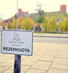 River Town parking plate, view of Gediminas castle